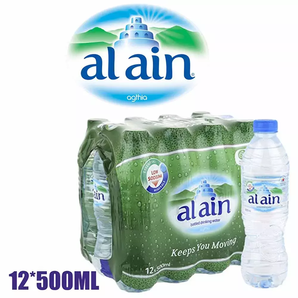 Al Ain Bottled Drinking Water, Pure Low Sodium Water, Pack of 12