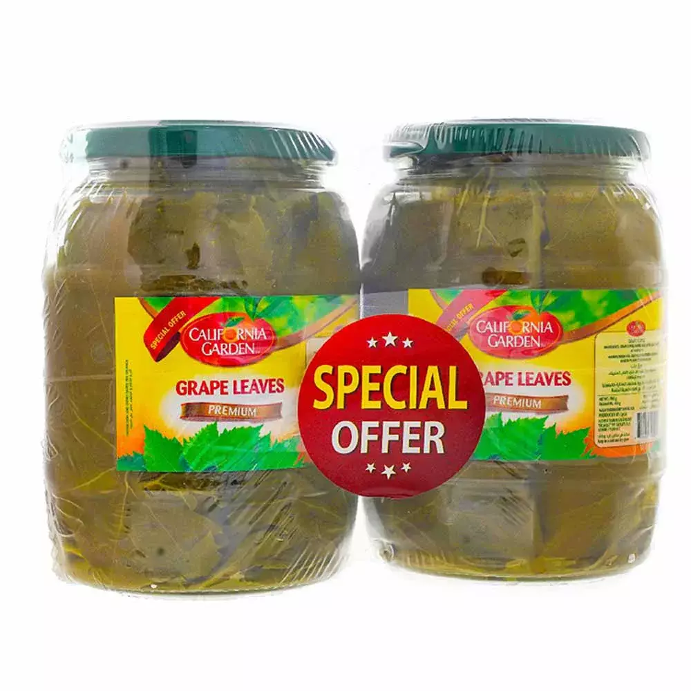California Garden Premium Grape Leaves 2X908gms- Green