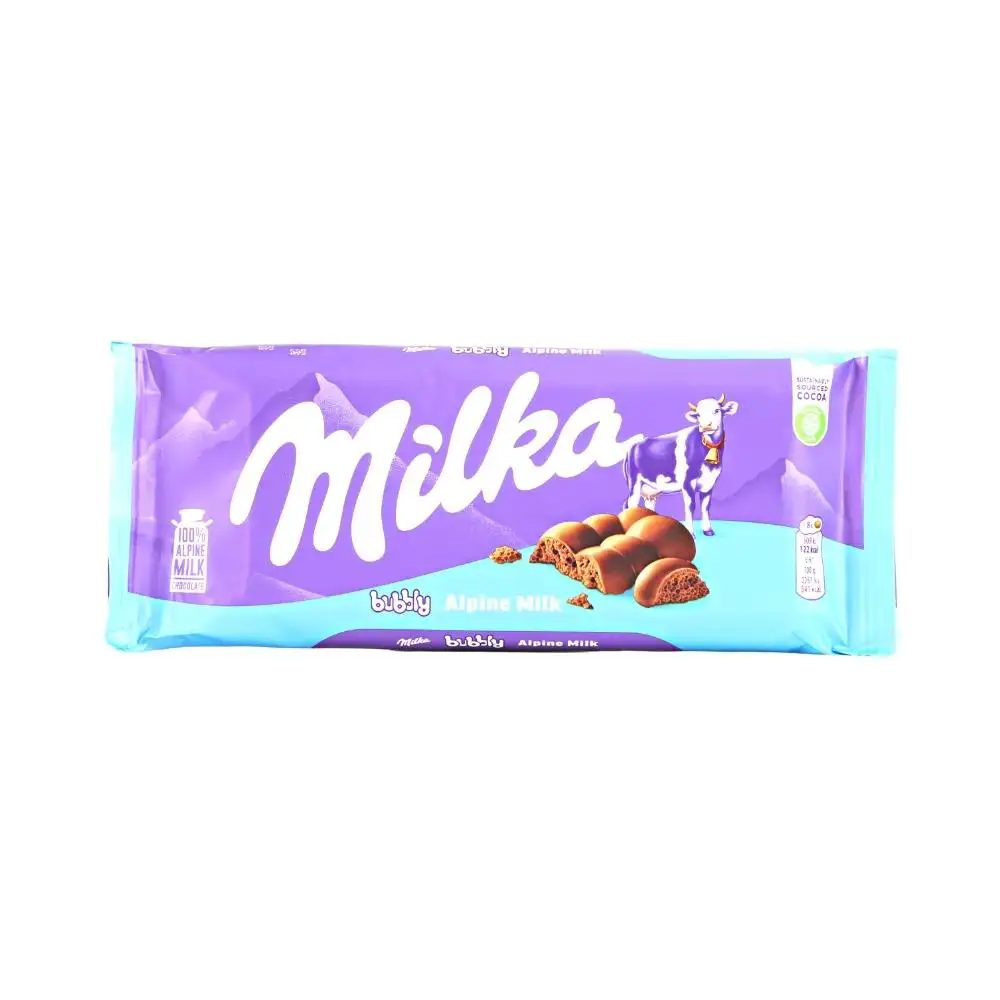 Milka Bubbly Alpine Milk Chocolate Bar- 90gms