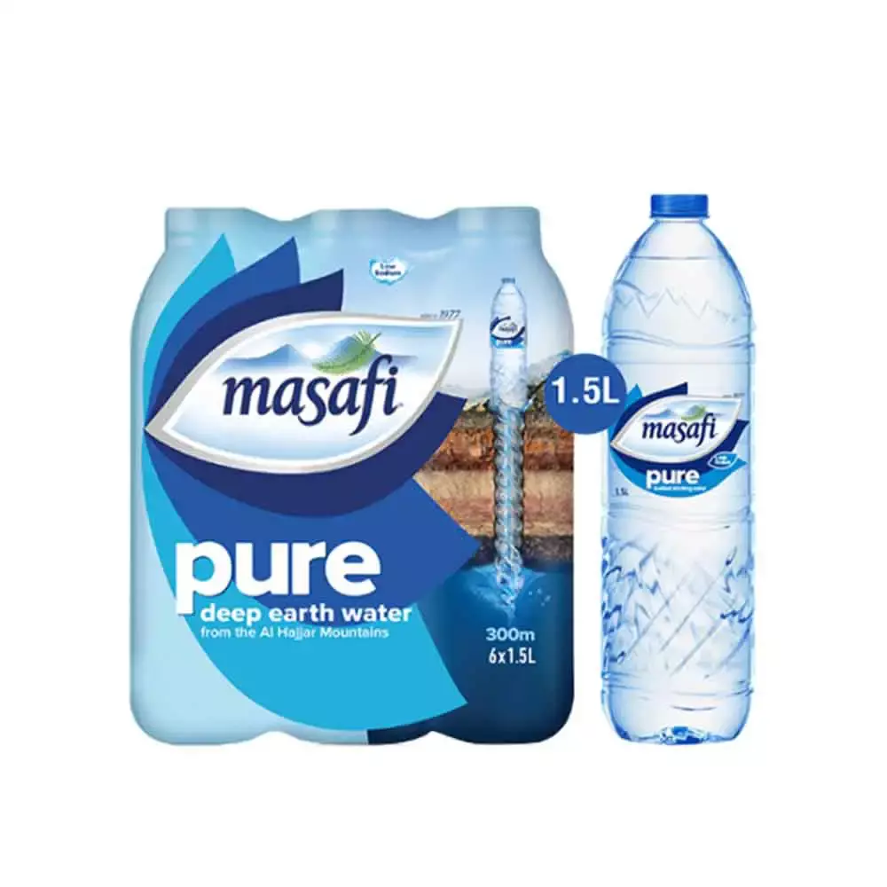 Masafi Mineral Drinking Water- Pack of 6 PcsX1.5Ltr (Delivery In Dubai Only)