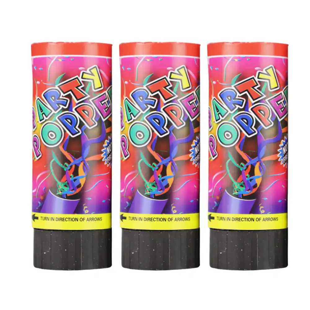Party Popper Confetti Spring Popper Twist and Shoot Popper 11cm- 3pcs