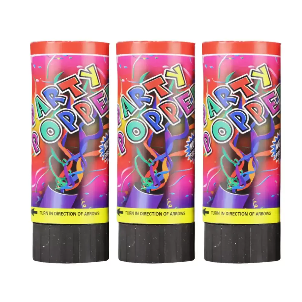 Party Popper Confetti Spring Popper Twist and Shoot Popper 11cm- 3pcs