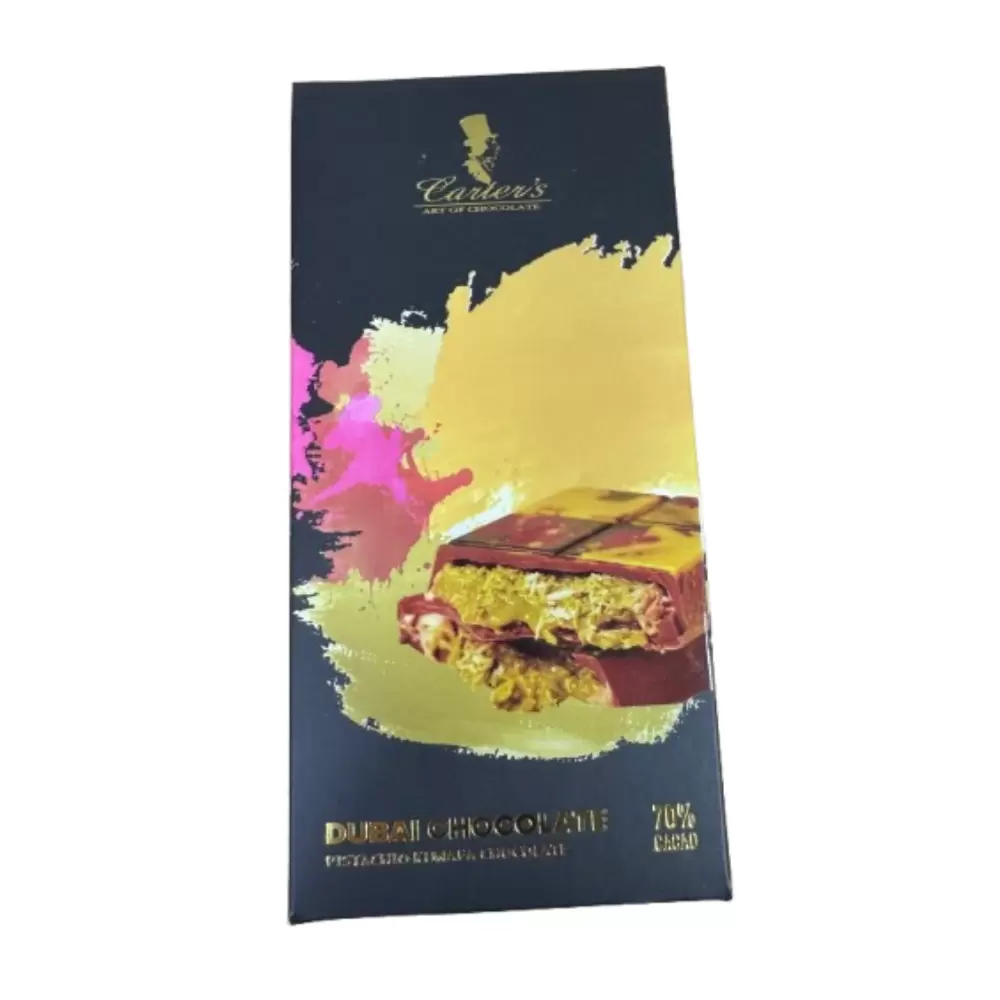 Carters Dubai Pistachio Stuffed Kunafa Chocolate- 210gms