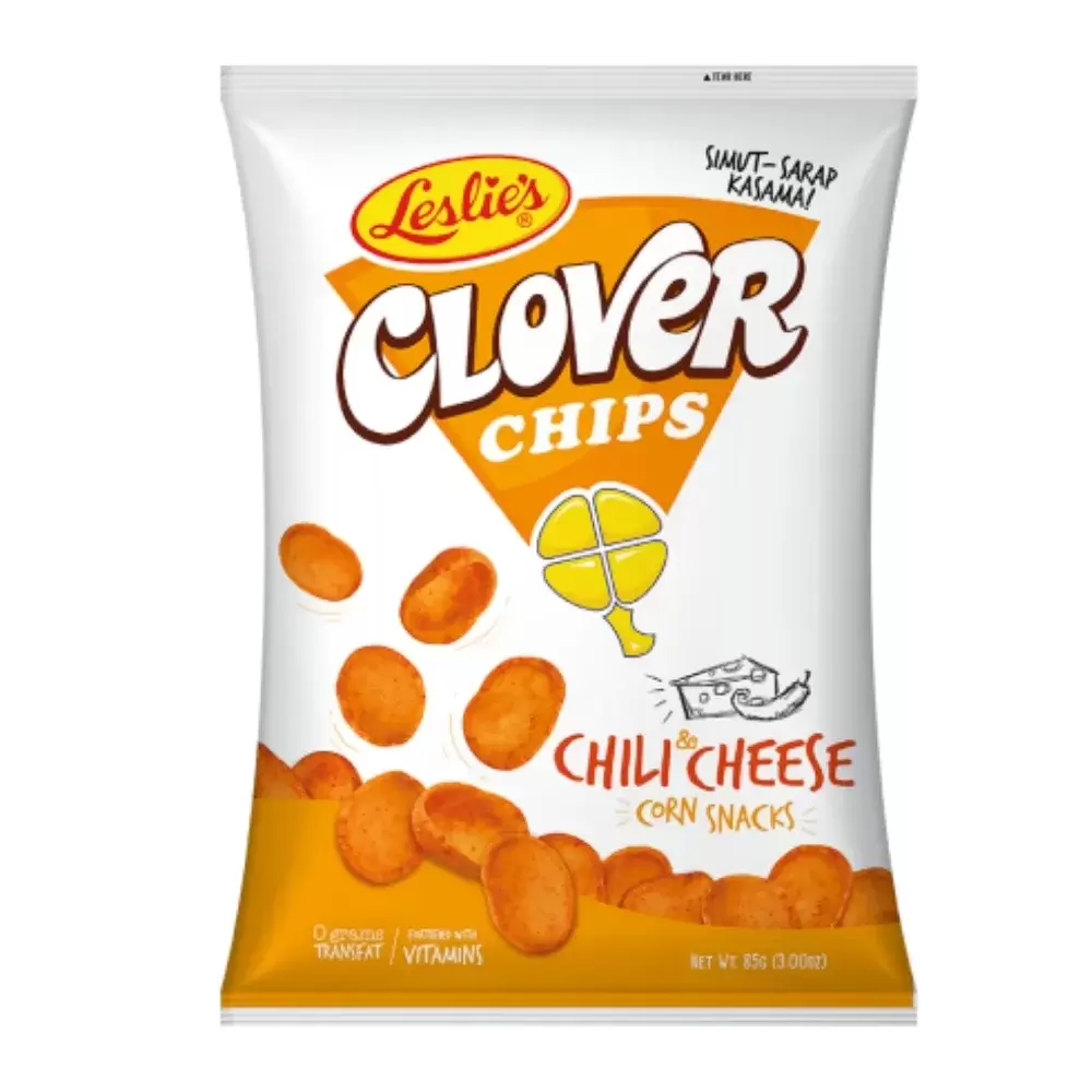 Leslies Clover Chips Corn Snacks In Chili Cheese Flavor- 55gms