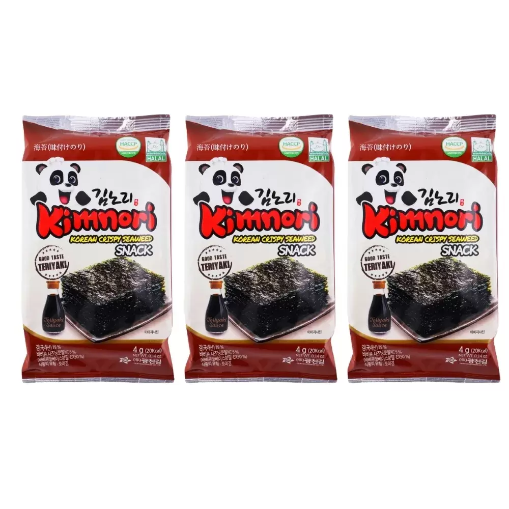 Kimnori Korean Crispy Seaweed Snacks- 3X4gms