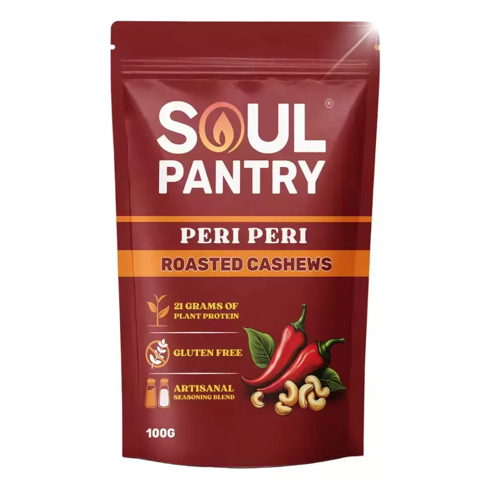 Soul Pantry Peri Peri Roasted Cashew- 100gms