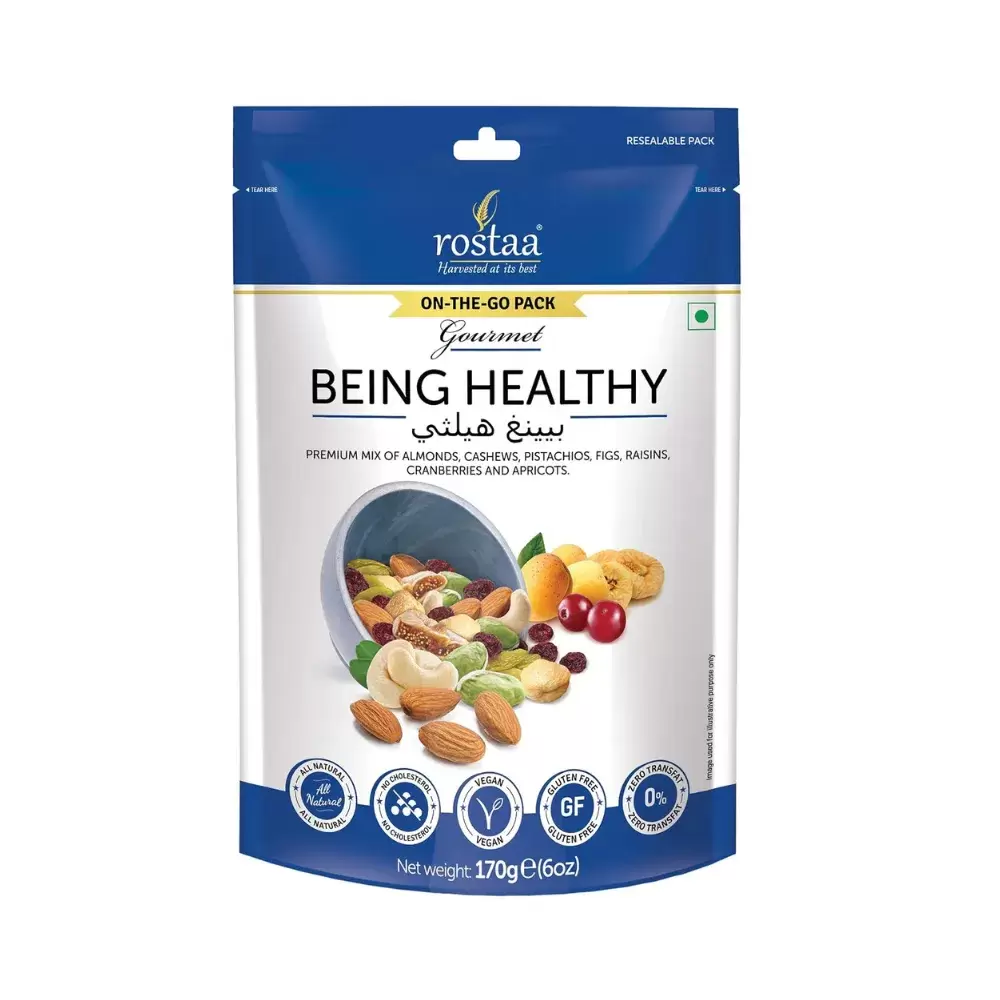 Rostaa Gourmet Being Healthy Mix Of Dry Fruits And Nuts- 170gms