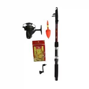 Mini Fishing Rod Pole Kit- Black
