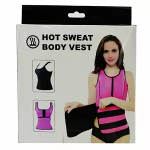 SHAPERX Women Neoprene Hot Sweat Sauna Suit Waist Trainer Vest
