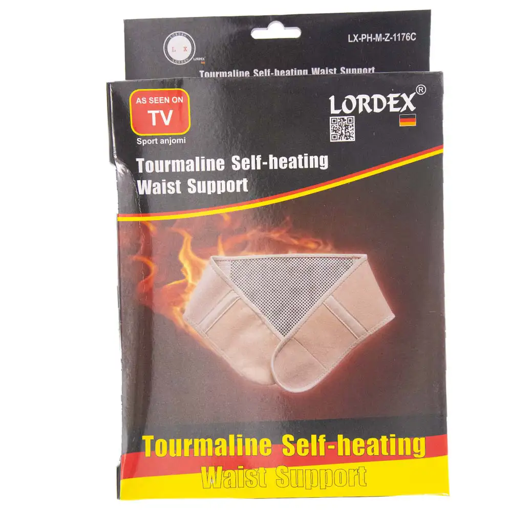 Lordex Fitness Tourmaline Self-Heating Waist Support, LX-PH-M-Z-1176C- Cream