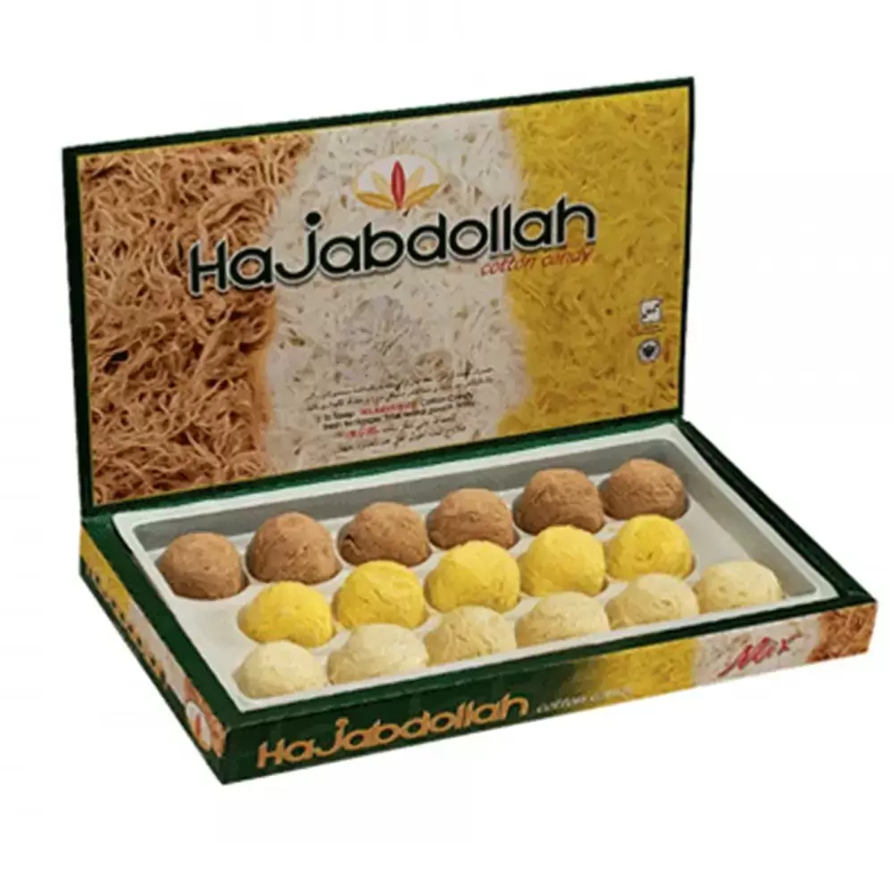 Hajabdol Cocoa Saffron And Vanilla Mixed Flavored Cotton Candy, 17pcs- 350gms