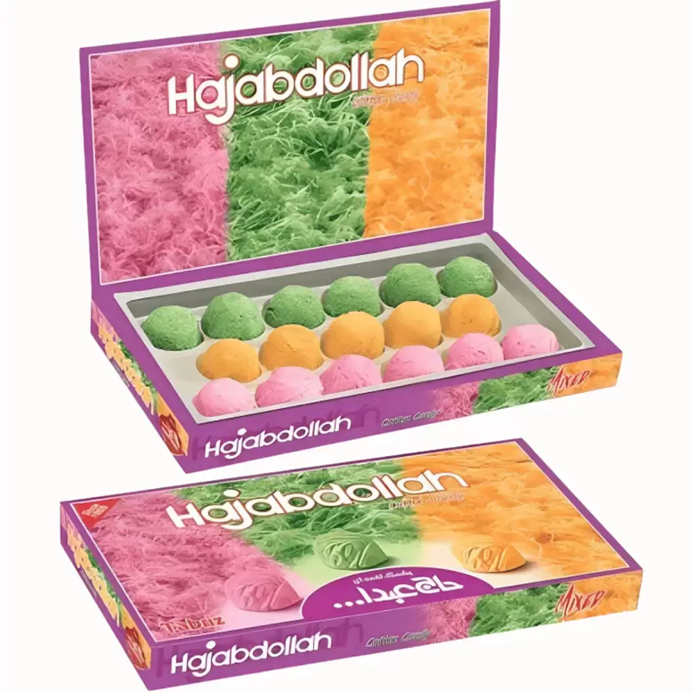 Hajabdol Cantaloupe Strawberry And Orange Mixed Flavored Cotton Candy, 17pcs- 350gms