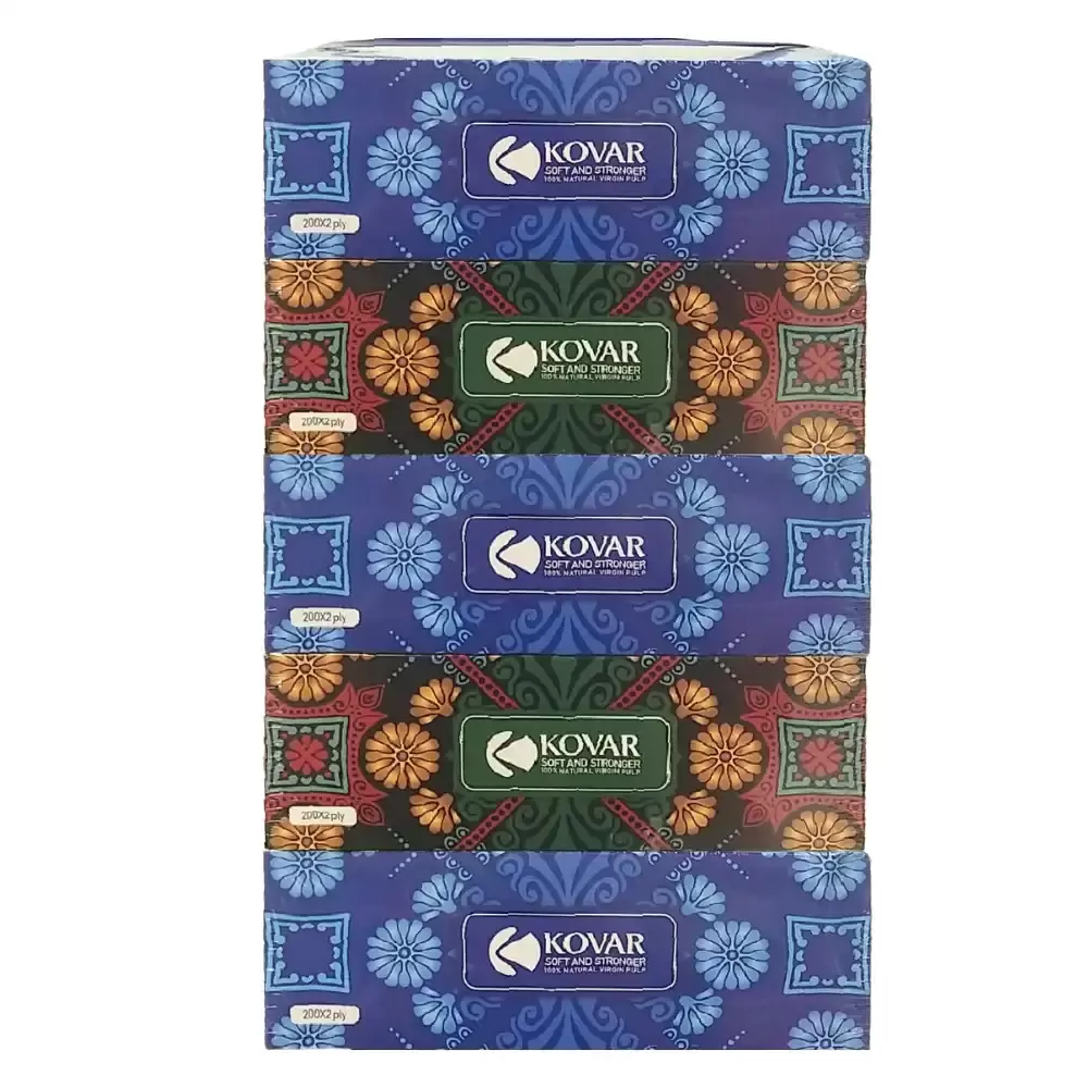 Kovar Soft And Stronger Hygienic Facial Tissue Paper- 5X500sheets