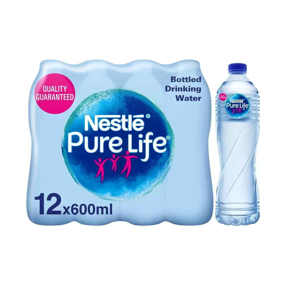 Nestle Pure Life Bottled Drinking Water- 12X600ml (Delivery In Dubai Only)