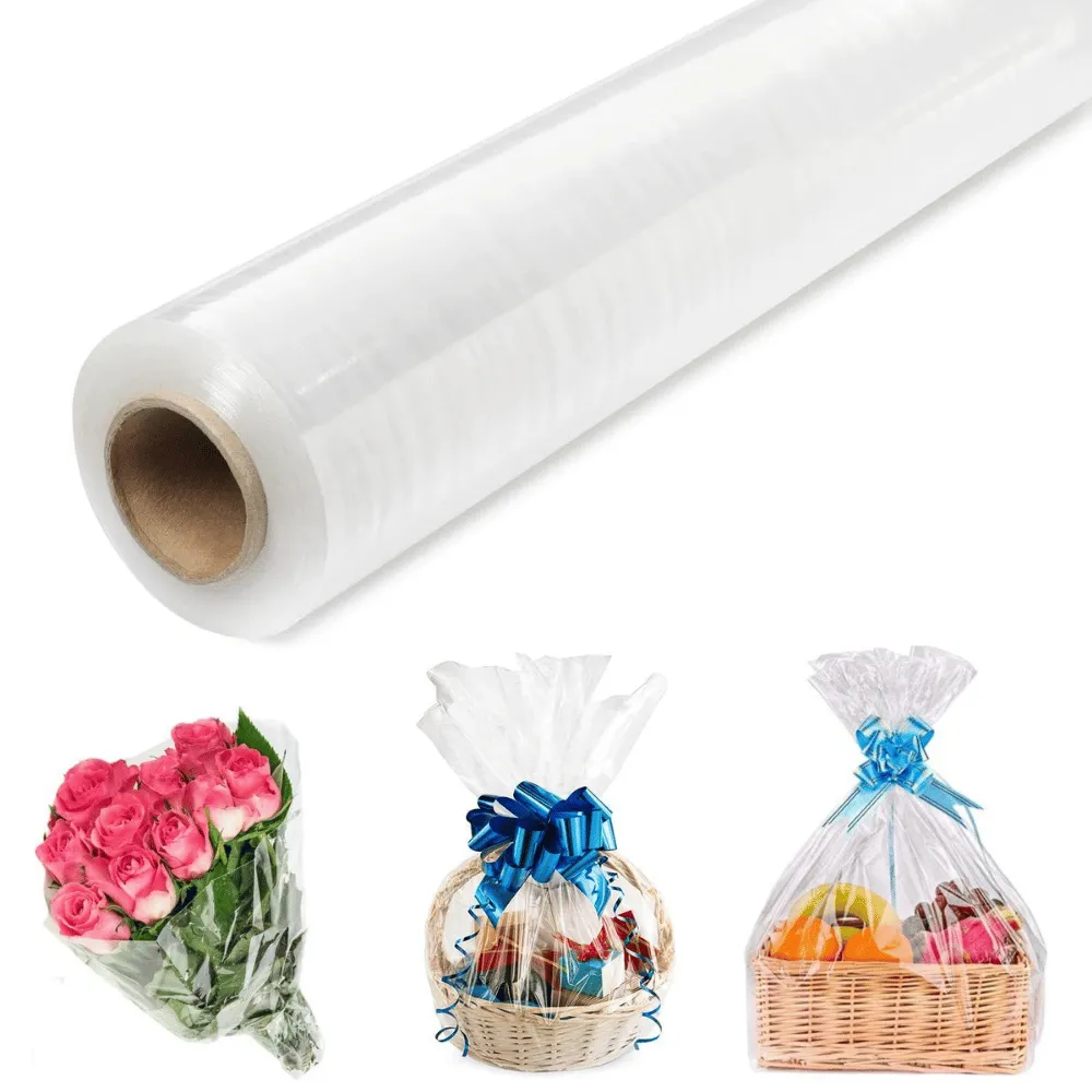 Transparent Cellophane Film Roll For Gift And Flowers Wrapping - 70cmX5mtr