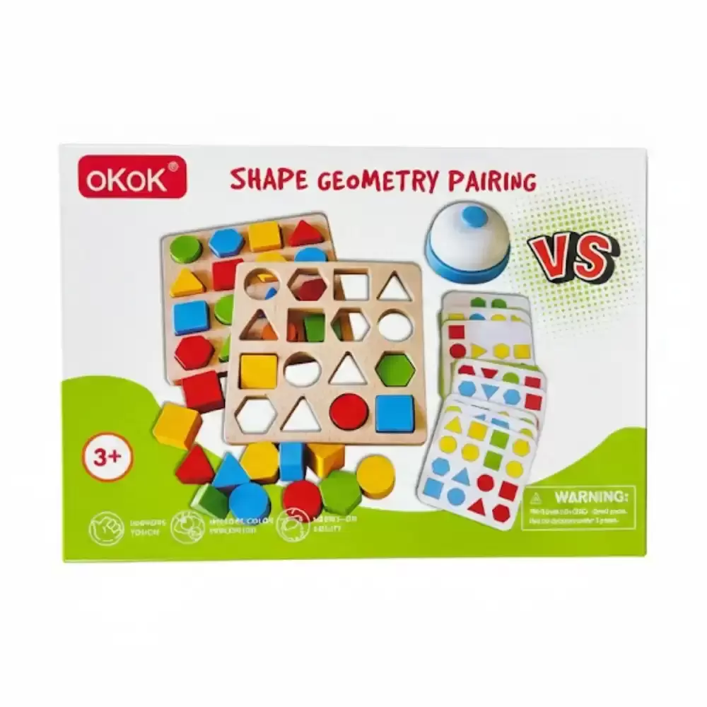 Kids Wooden Geometric Shape Matching Toy For Childrens Early Education