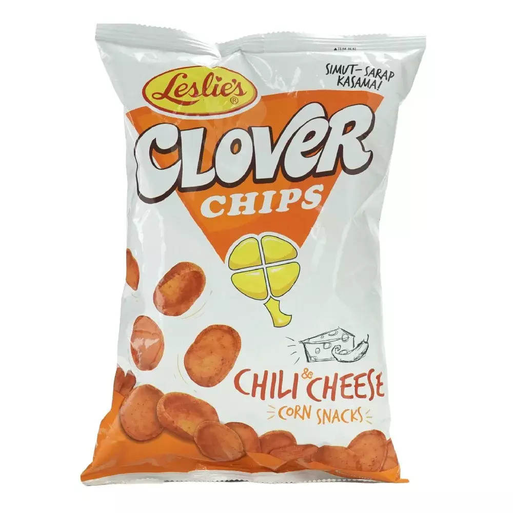 Lesllies Clover Chips, Corn Snacks with Chili & Cheese Flavour- 145gms
